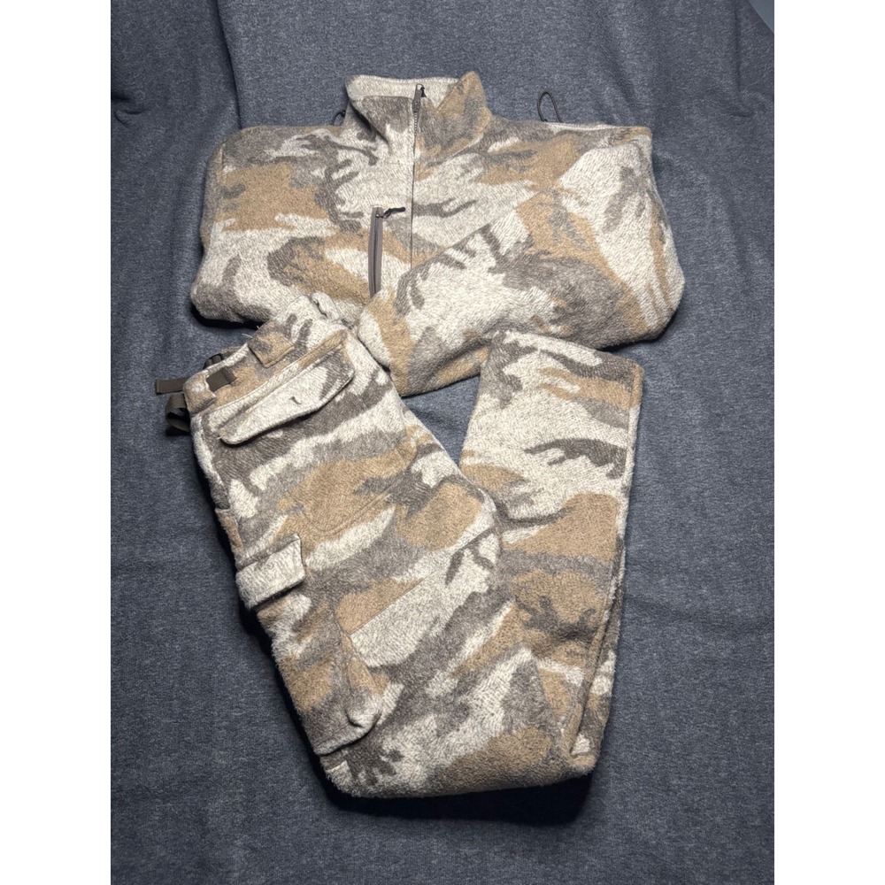 Cabelas Wooltimate 4MOST WindShear Camo Hunting Set XL 34R Pullover Pants